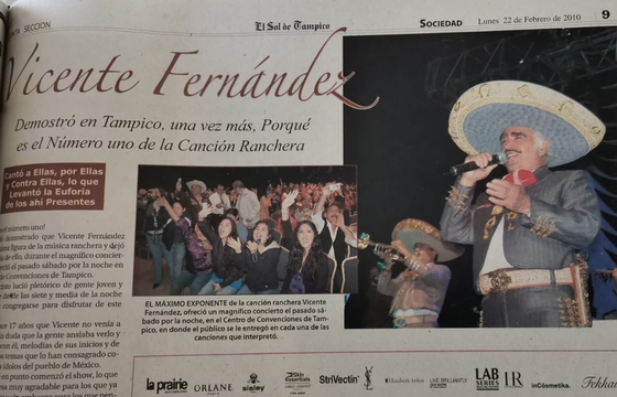 Así fue el día que Vicente Fernández hizo vibrar a Tampico - El Sol de  Tampico | Noticias Locales, Policiacas, sobre México, Tamaulipas y el Mundo