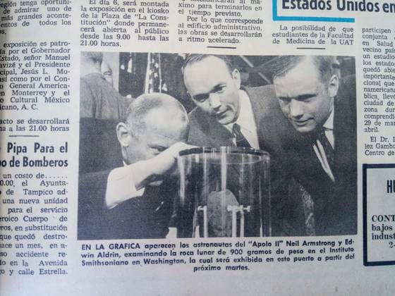 Hace 50 años, exhibición de rocas lunares y fotos de la NASA en Tampico -  El Sol de Tampico | Noticias Locales, Policiacas, sobre México, Tamaulipas  y el Mundo